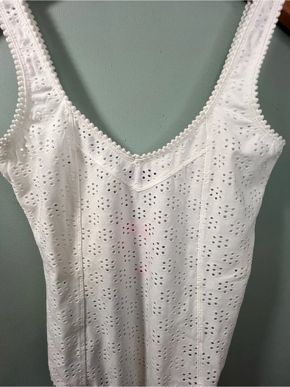 Edikted White Eyelet Corset Bodysuit Snap Closure NWT